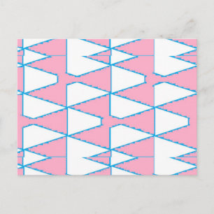 Abstract triangles background on postcard