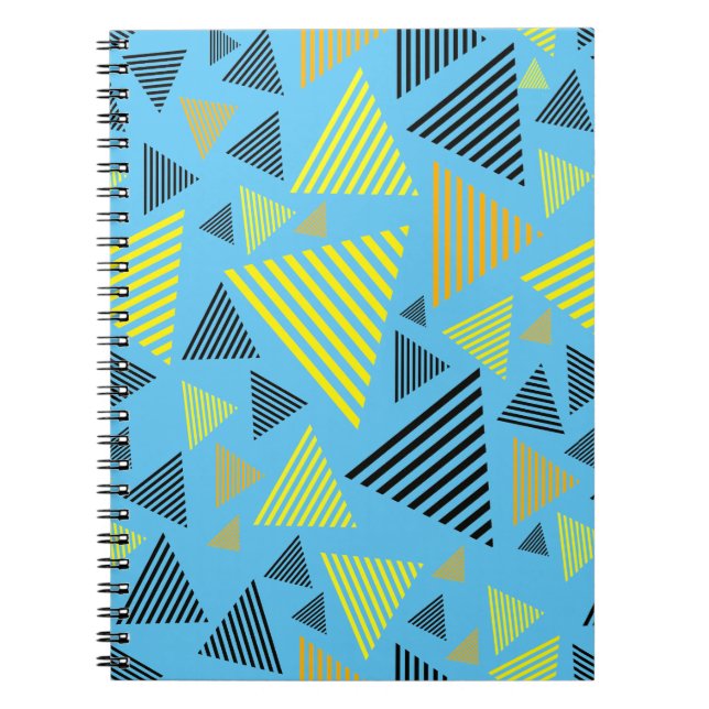 Abstract Triangles Geometric Pattern Notebook (Front)