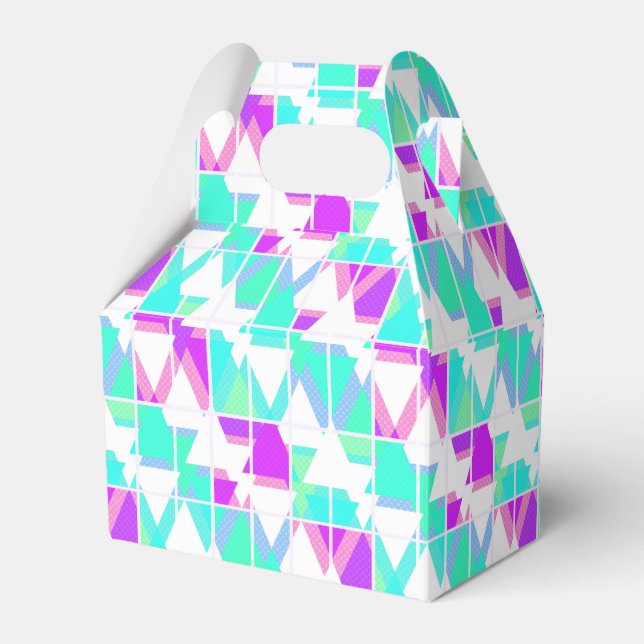 Abstract triangles geometrical modern pattern whit favour box (Front Side)