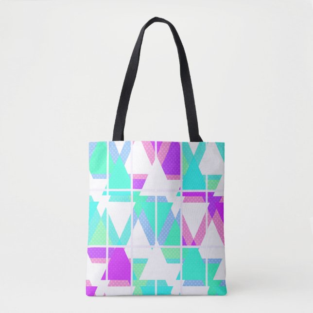 Abstract triangles geometrical modern pattern whit tote bag (Front)