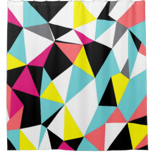 Abstract triangles geometrical pattern background shower curtain