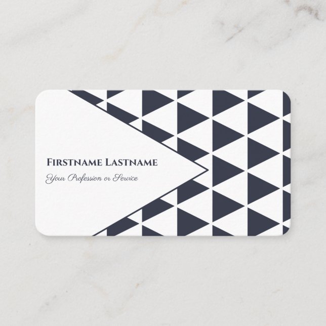 Abstract triangles grey blue shapes design business card (Front)