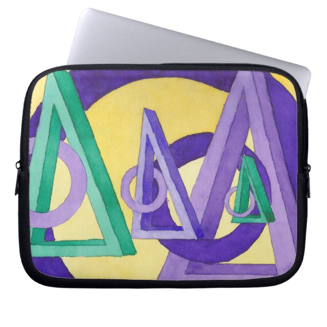 Abstract Triangles Laptop Sleeve (Front)