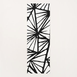 Abstract Triangles Lino Print Yoga Mat
