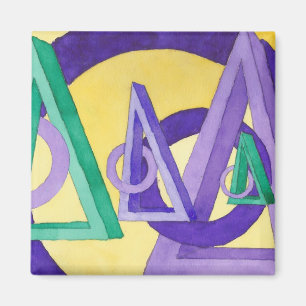 Abstract Triangles Magnet