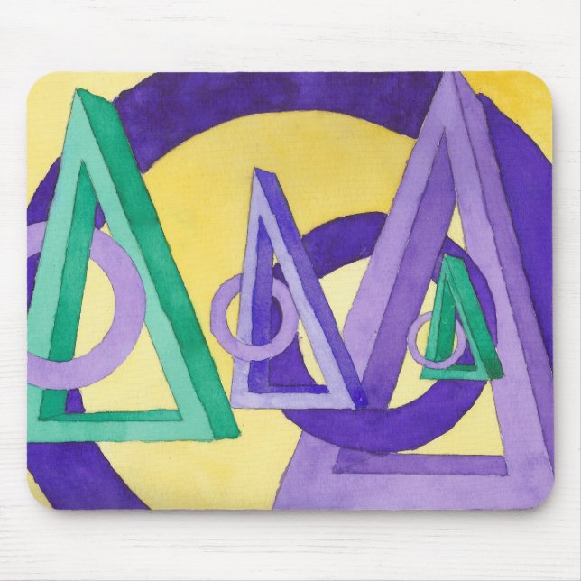 Abstract Triangles Mouse Pad (Front)
