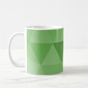 Abstract Triangles Seamless Pattern - Green Coffee Mug