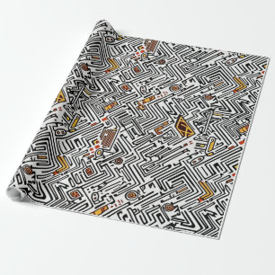 Abstract Tribal African pattern Wrapping Paper