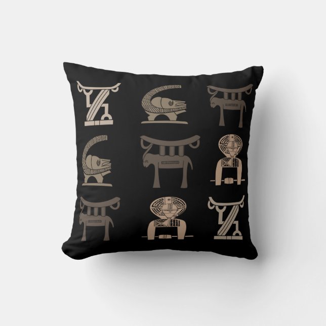 Abstract tribal art African Cushion (Front)