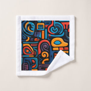 Abstract Tribal Art Blanket Bath Towel Set