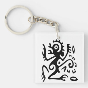 Abstract Tribal Art Keychain