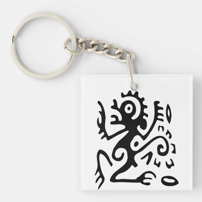 Abstract Tribal Art Keychain (Front)