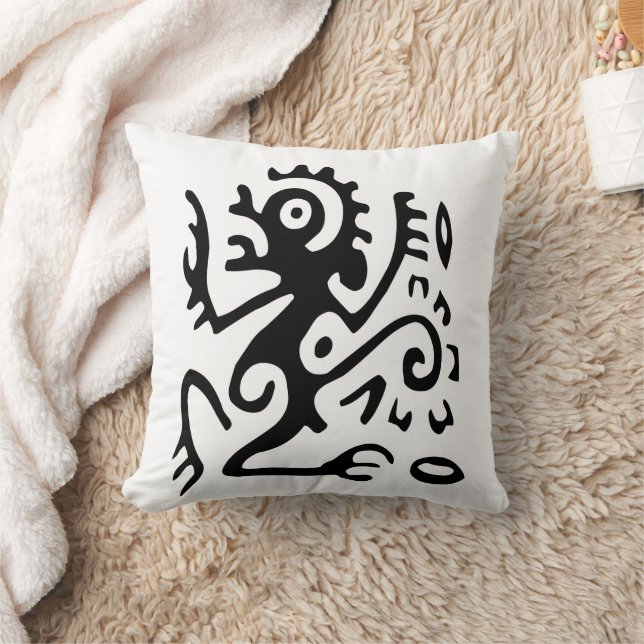 Abstract Tribal Art Throw Pillow Cover  (Blanket)