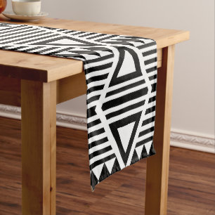 Abstract Tribal Aztec Long Table Runner
