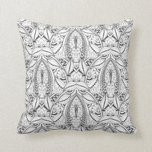 Abstract Tribal Doodle Cushion