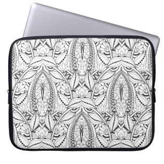 Abstract Tribal Doodle Laptop Sleeve