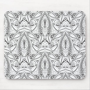 Abstract Tribal Doodle Mouse Pad