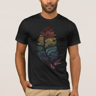 Abstract Tribal Face Colorful Art Graphic T-Shirt