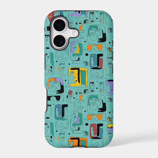 Abstract tribal maya ancient faces pattern 1 (Back)