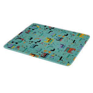 Abstract tribal maya ancient faces pattern 1 cutting board