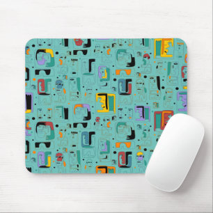 Abstract tribal maya ancient faces pattern 1 mouse pad