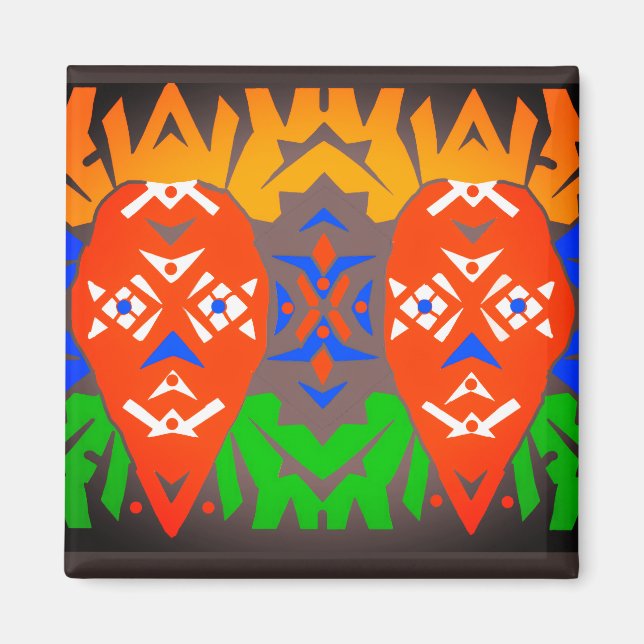 Abstract Tribal Pattern Magnet (Front)