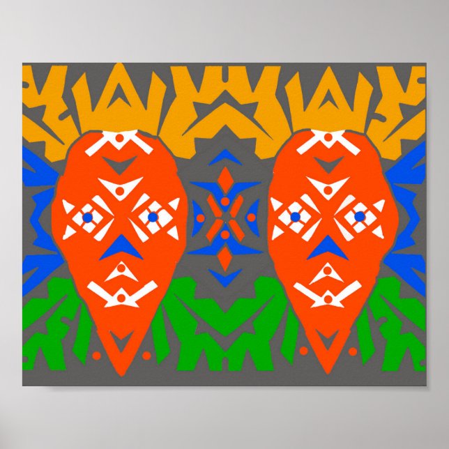 Abstract Tribal Pattern Poster (Front)
