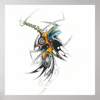 Abstract tribal poster