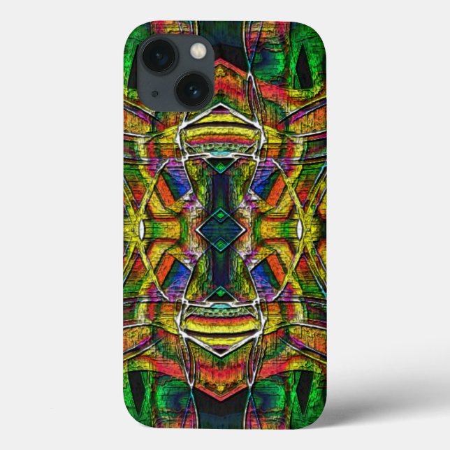 Abstract tribal style designs, carved Case-Mate iPhone case (Back)
