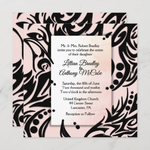 Abstract Tribal Wedding Invitation