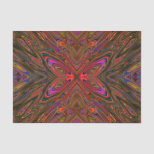 Abstract Trippy Orange and Magenta Butterfly Tissue Paper