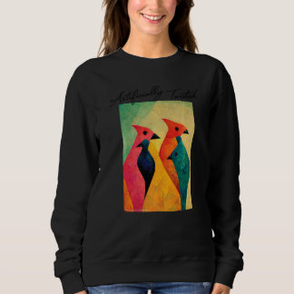 Abstract Tropical Birds Op Sweatshirt