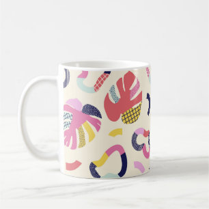 Abstract tropical forms seamless pattern,backgroun coffee mug