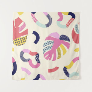 Abstract tropical forms seamless pattern,backgroun tapestry
