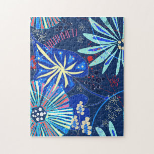 Abstract  tropical jigsaw puzzle
