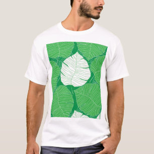 Abstract tropical leaf, artistic painting. T-Shirt