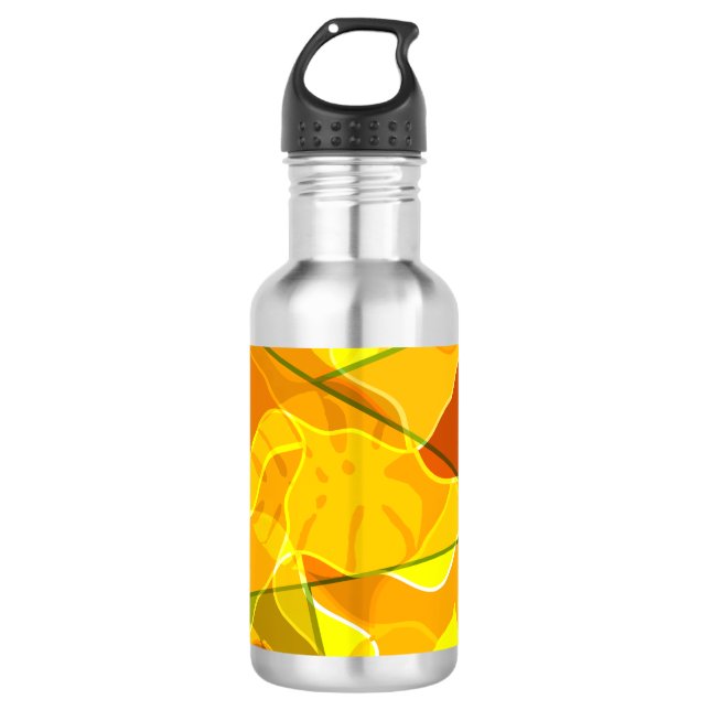 ABSTRACT TROPICAL LEAVES   710 ML WATER BOTTLE (Front)