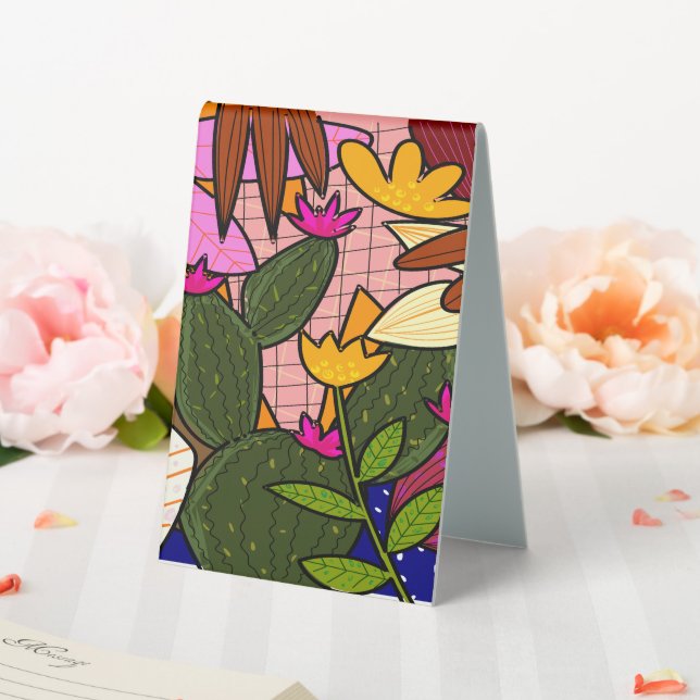 Abstract tropical leaves and flowers  (In SItu (Wedding))
