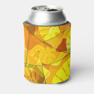 ABSTRACT TROPICAL LEAVES CAN COOLER