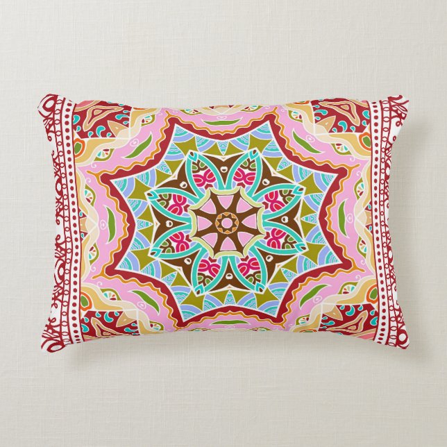 Abstract Tropical Leaves Diverse Pattern Decorative Cushion (Front)