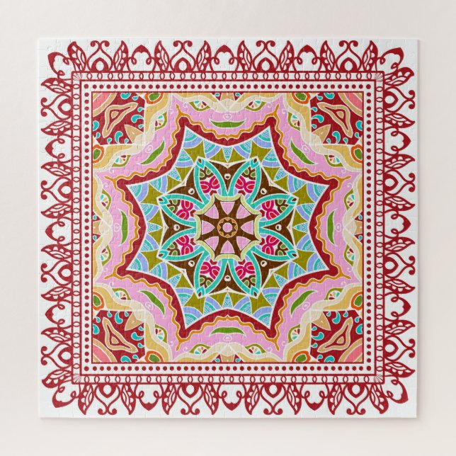 Abstract Tropical Leaves Diverse Pattern Jigsaw Puzzle (Vertical)