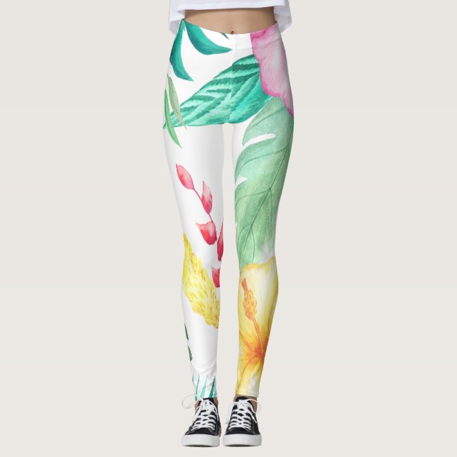 Abstract Tropical Leggings (Front)