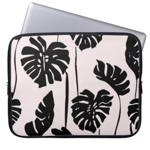 Abstract Tropical Monstera Palm Art Laptop Sleeve