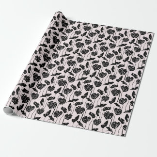 Abstract Tropical Monstera Palm Art Wrapping Paper