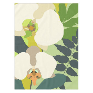 Abstract Tropical Orchids Modern Home Decor Tablecloth