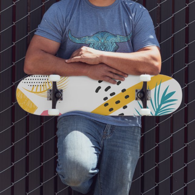 Abstract Tropical Shapes  Skateboard (Outdoor 3)