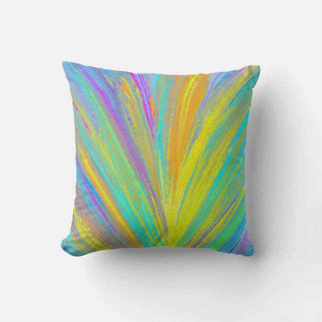 Abstract Tropical Summer Fun Cushion (Front)
