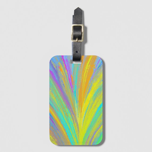 Abstract Tropical Summer Fun Luggage Tag (Front Vertical)