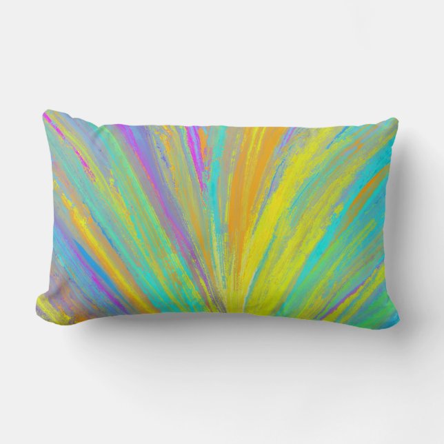 Abstract Tropical Summer Fun Lumbar Cushion (Front)