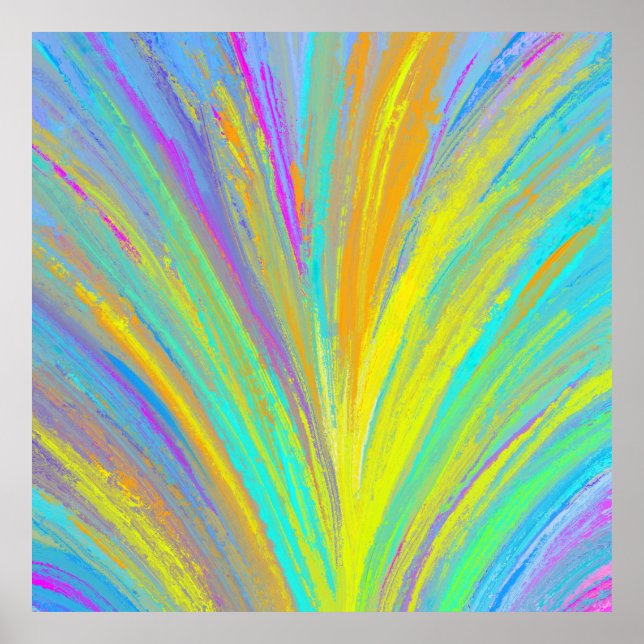 Abstract Tropical Summer Fun Poster (Front)